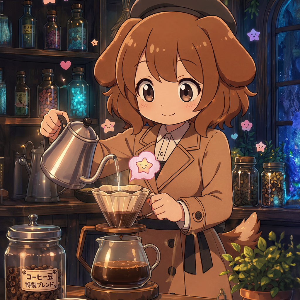 占いカフェの店長もかみちゃんと、魔法のような店内のキービジュアル